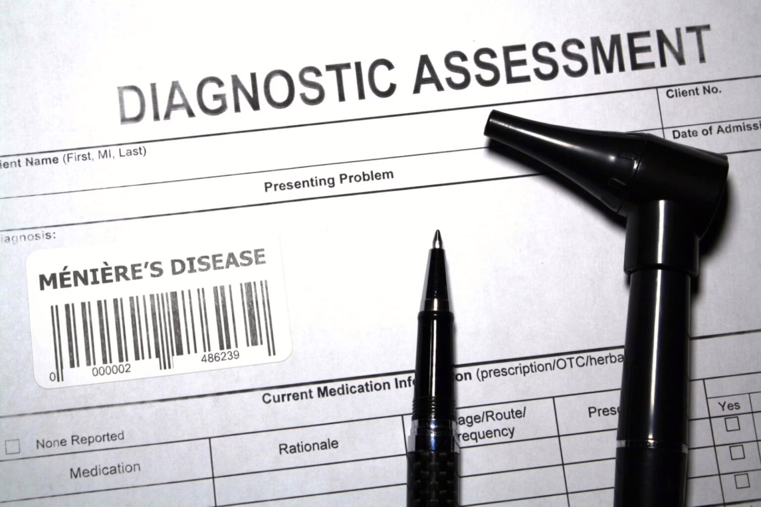 Audiologists Assessment Form for Meniere's Disease Form relating to the assessment and diagnosis of Meniere's disease